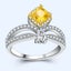 Yellow 0.5ct imitation of diamond Ring Size L1/2 Carousel 6