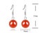 S925 Sterling Silver Earrings With Red Onyx Ball / Hoop Earrings Carousel 3