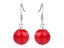 Red Pearl Hoop Earrings With 8mm Red Shell Pearl In Sterling Silver Carousel 1