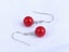 Red Pearl Hoop Earrings With 8mm Red Shell Pearl In Sterling Silver Carousel 2