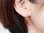 Red Pearl Hoop Earrings With 8mm Red Shell Pearl In Sterling Silver Carousel 4