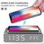 Alarm Clock, Time/Temperature Display/Wireless Charging/Silver Carousel 3
