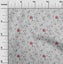 oneOone Velvet Light Gray Fabric Floral Craft Projects Decor Fabric Printed By Carousel 2