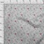 oneOone Velvet Light Gray Fabric Floral Craft Projects Decor Fabric Printed By Carousel 3