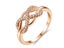 Rose Gold Ring With CZ Diamond 18KGP / Gift for Her Carousel 1