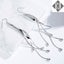 Long Silver Boho Crystal Tassel Earrings "Stella" Carousel 3