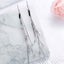 Long Silver Boho Crystal Tassel Earrings "Stella" Carousel 4