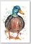 A3 Mallard Duck Limited Edition Print by Fiona Clarke ART- NZ artist Carousel 1