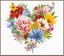 Vervaco Cross Stitch Kit - Heart of flowers Carousel 1