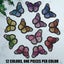 Multi-color Butterfly Iron-On Patches 48pcs Carousel 8