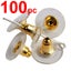 x100 Earrings gold metal plug stud stoppers findings post back backing bulk Carousel 3
