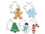 5Pcs/set Christmas Cookie Cutter Gingerbread Xmas Tree Mold Christmas Cake Carousel 3