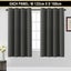 2 x Blockout Curtains Blackout Bedroom Curtain Draperies Eyelet ,Dark Grey Carousel 10