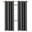 2 x Blockout Curtains Blackout Bedroom Curtain Draperies Eyelet ,Dark Grey Carousel 1