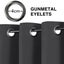 2 x Blockout Curtains Blackout Bedroom Curtain Draperies Eyelet ,Dark Grey Carousel 5