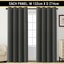 2 x Blockout Curtains Blackout Bedroom Curtain Draperies Eyelet ,Dark Grey Carousel 14