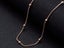 Rose Gold Plated Stainless Steel Beads Charm Snake Chain Necklace Carousel 3