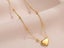 Stainless Steel Heart Pendant Necklace With Beads Chain 18KGP Gold Carousel 1
