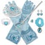 Princess Dress Up Party Accessories for Princess Costume Gloves Tiara Wand Neckl Carousel 5