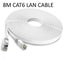Cat6 8M Ethernet Cable White Flat Internet Network Carousel 1