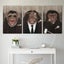 ON SALE FREE SHIPPING - 3 Piece Canvas Art Print - Funny Monkey Carousel 3
