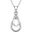 18K White Gold Crystal Necklace "Collette" Carousel 1