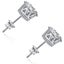 925 Sterling Silver Small Crown Women Men CZ Crystal Solitaire Stud Earrings Carousel 3