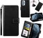 Samsung galaxy a23 PU leather wallet case cowhide finish lanyard black Carousel 1