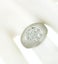 Large Vintage 18K White Gold .60ct Round Diamond Cluster Matte Finish Domed Ring Carousel 4