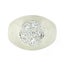 Large Vintage 18K White Gold .60ct Round Diamond Cluster Matte Finish Domed Ring Carousel 5