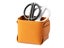 2X Makeup Brush Organizer Desktop Storage Leather Basket Pen Storage Bag Brown Carousel 3