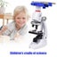 1200X Student Monocular Biological Microscope Set Carousel 18