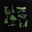 Glow in the Dark Fluorescent Wall Stickers - Luminous Music Instruments Carousel 1