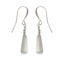 925 Sterling Silver Earrings with Cat's Eye Teardrop "Larado" (White) Carousel 4