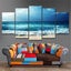ON SALE FREE SHIPPING - Large 5 Piece Canvas Art Print - Wave Carousel 7