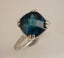 2.75CT BLUE COLOUR STONE & DIAMOND 14K SOLID WHITE GOLD RING Carousel 4