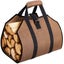 Heavy Duty Firewood Log Carrier - 16oz Waxed Canvas Carousel 1