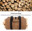 Heavy Duty Firewood Log Carrier - 16oz Waxed Canvas Carousel 3