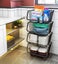 Trolley Basket with Lockable Casters Wire Organizer 4 Tiers Carousel 3