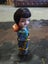 Vintage 1950s Oriental Silk Kokeshi Doll Carousel 4