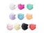 50/100 Pcs Pink Purple Gray Child Disposable Face Masks With Filter Carousel 3