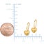 14K Yellow Gold Drop Heart Earrings Carousel 2