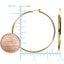 10k Yellow Gold 1.5mm Shiny Round Tube Hoop Earrings Carousel 7