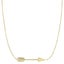 14k Gold Side Ways Arrow Necklace, 17" To 18" Adjustable Carousel 1