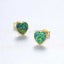 18K Gold Opal Jewellery Set Heart Shape "Luxor" (Green) Carousel 7