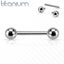 14g Implant Grade Titanium Barbells. Internally Threaded. 6 Sizes. Carousel 1