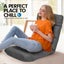 Adjustable Cushioned Floor Gaming Lounge Chair 99x41x12cm - Dark Grey Carousel 3