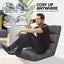 Adjustable Cushioned Floor Gaming Lounge Chair 99x41x12cm - Dark Grey Carousel 4