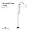 Sarantino Metal Floor Lamp with Marble Base & Off-White Shade Carousel 4