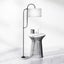 Sarantino Metal Floor Lamp with Marble Base & Off-White Shade Carousel 6